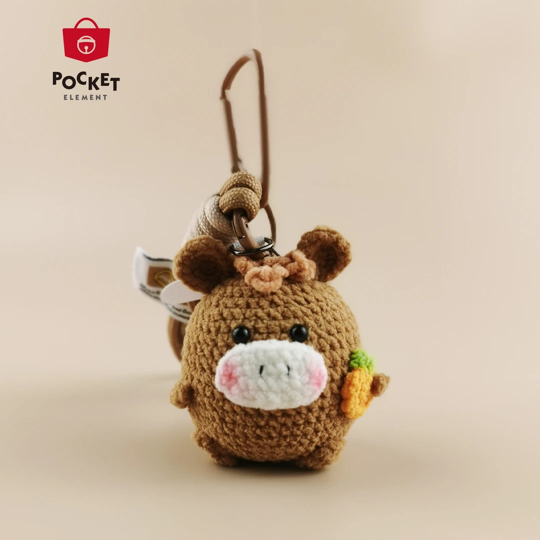 pocket 可爱胖墩墩小马驹包包挂件挂饰钥匙扣挂件小众高级感礼物