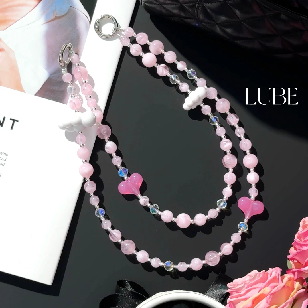 【梦幻粉链】歪歪高定手机短链/挂脖（两用）适用于安卓苹果手机壳