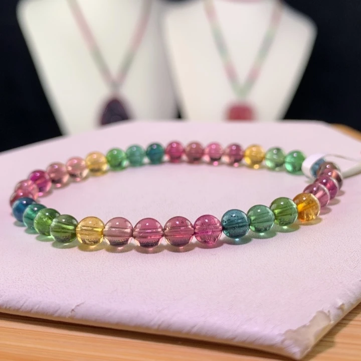 双色碧玺手链未镶嵌