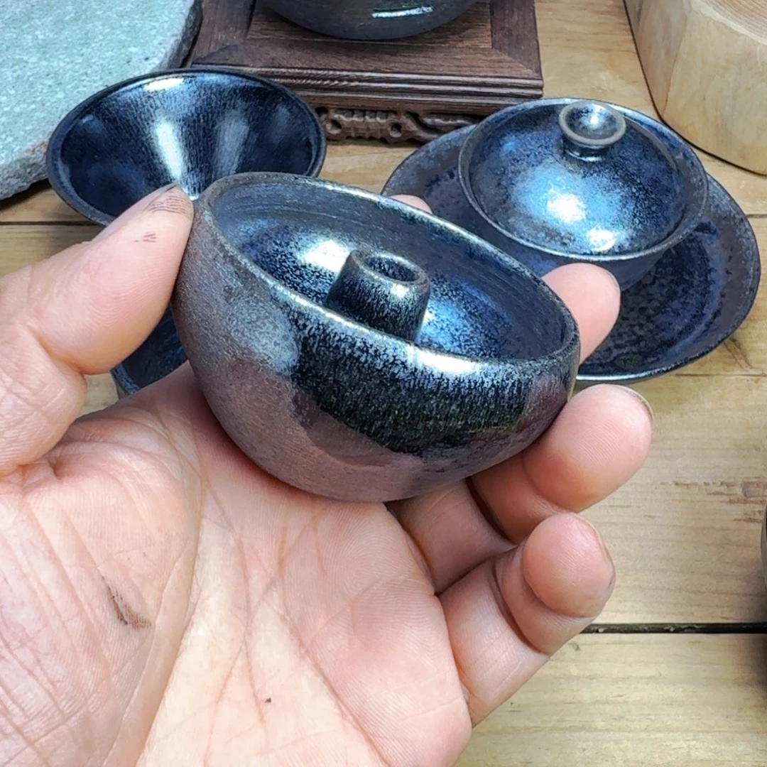 茶盏手工高铁胎建盏茶器