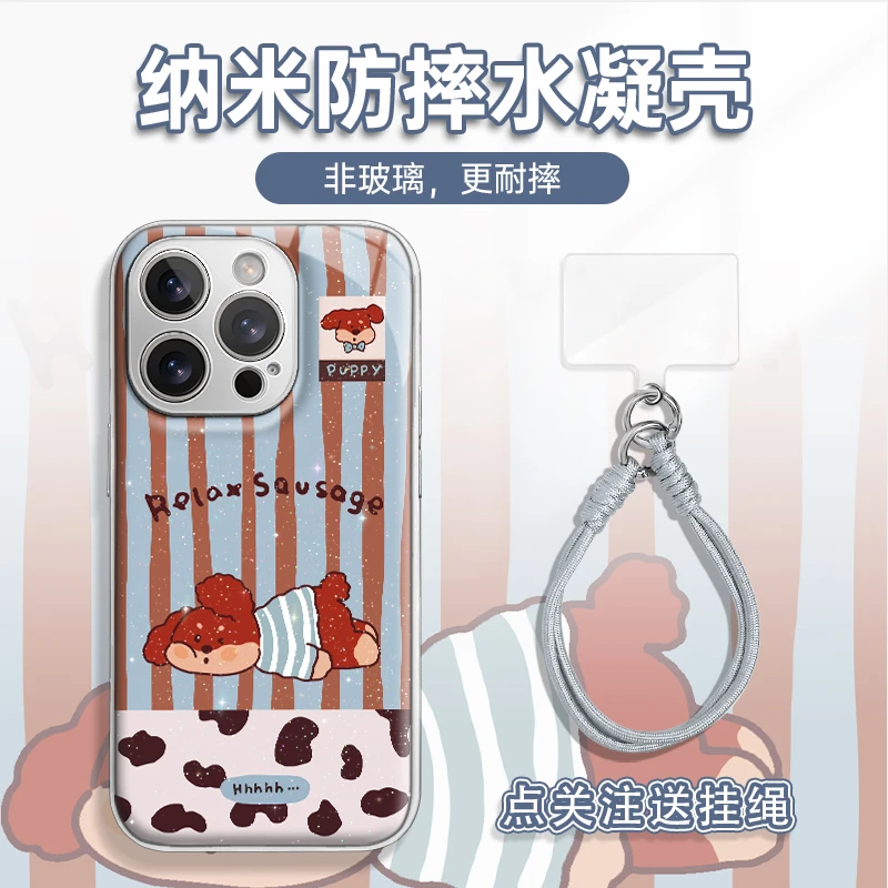 适用于苹果16/17华为OPPO小米VIVO简约流行LJ水凝手机壳AM1120