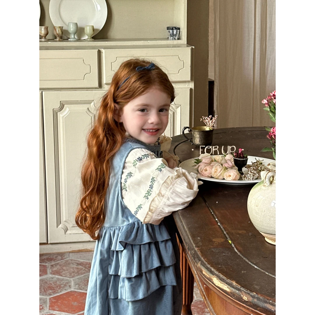 【现货】243-FU-79002蔷薇粉 [FORUP]法式艾薇儿丝绒连衣裙