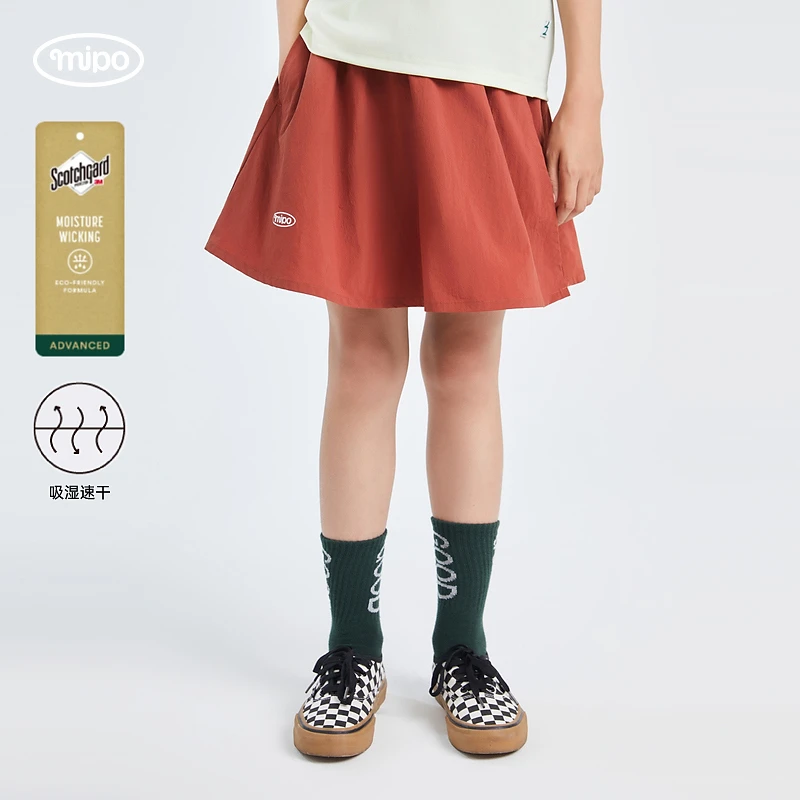 【速干】mipo SS24夏装 女童裙裤2025新款夏季薄款儿童短裙裤子