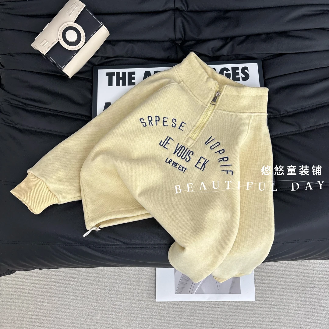 【穿搭神器】女童修身拉链卫衣外套秋冬儿童百搭拉链衫上衣