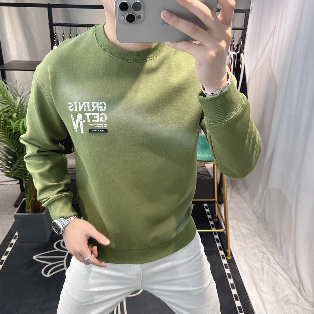 欧洲站秋季设计感卫衣男2025新款宽松潮牌字母印花长袖男士上衣潮