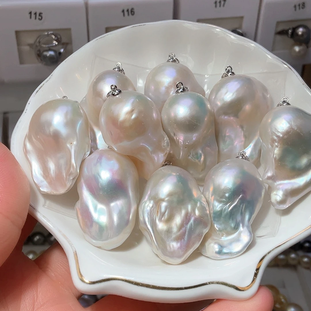 心***璇淡水珍珠银S925镶嵌颈饰