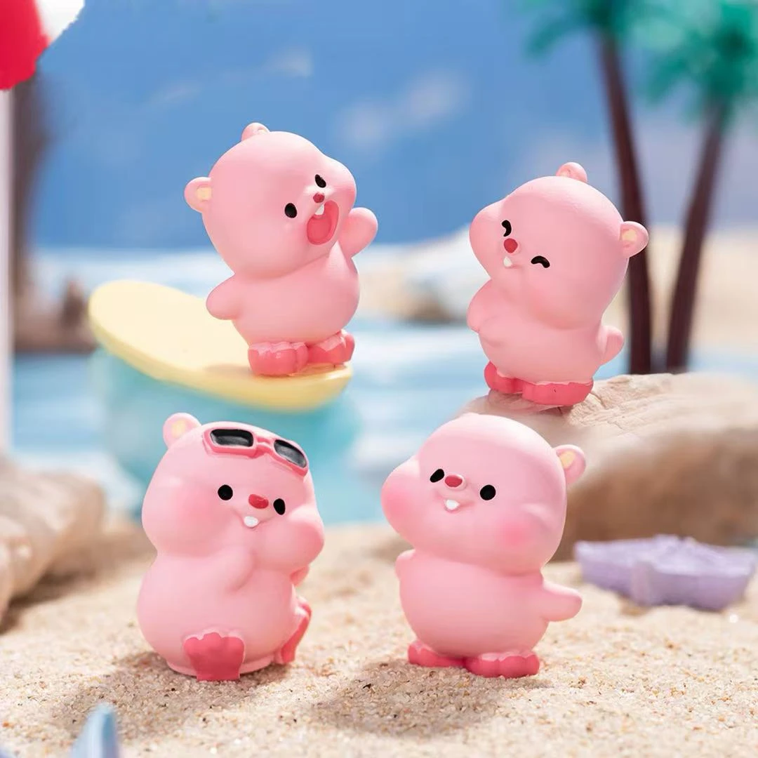 （对对碰 不参与九宫格三连清台）创意超萌小海狸萌粒DIY饰品摆件