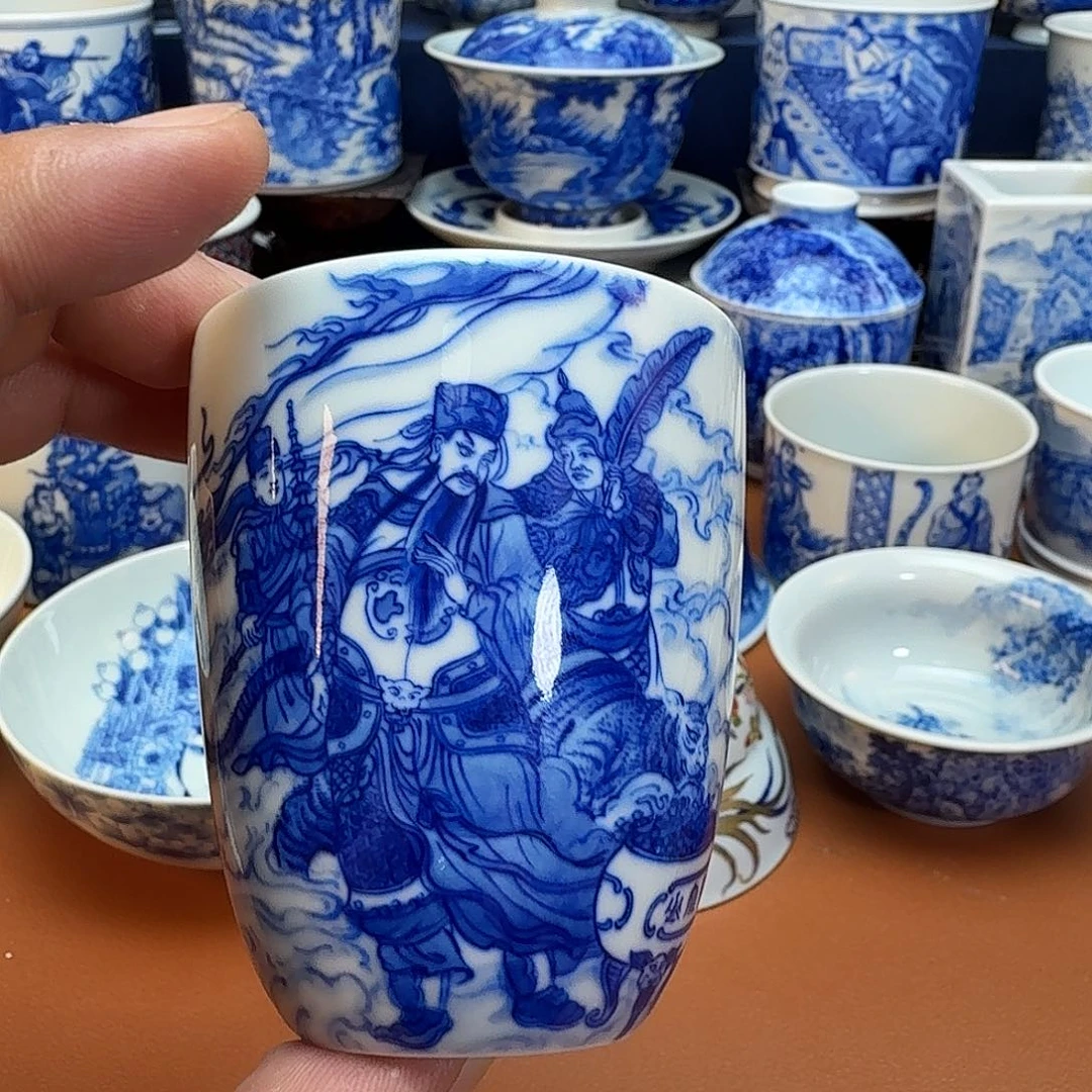 威***穷杯子景德镇全手工手绘陶瓷