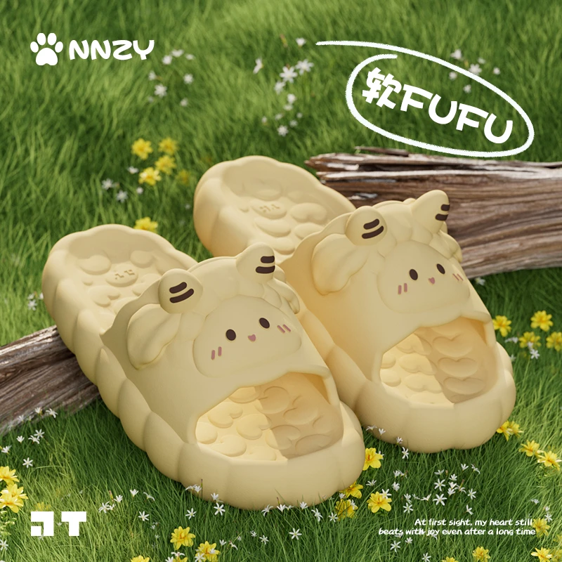 可爱小绵羊拖鞋女夏季居家用室内外穿防滑厚底百搭厚底卡通凉拖鞋