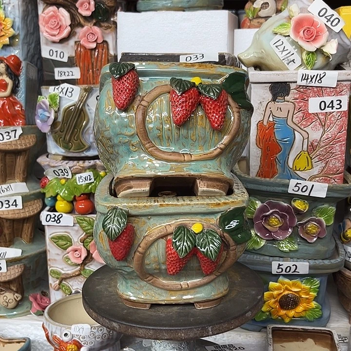 粗陶材质多肉花盆