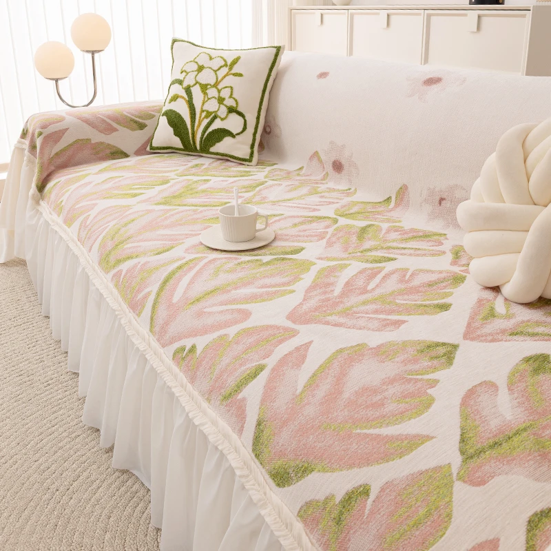 幸曼叶期全包沙发套罩防滑防猫抓四季通用全包围一体式沙发巾1