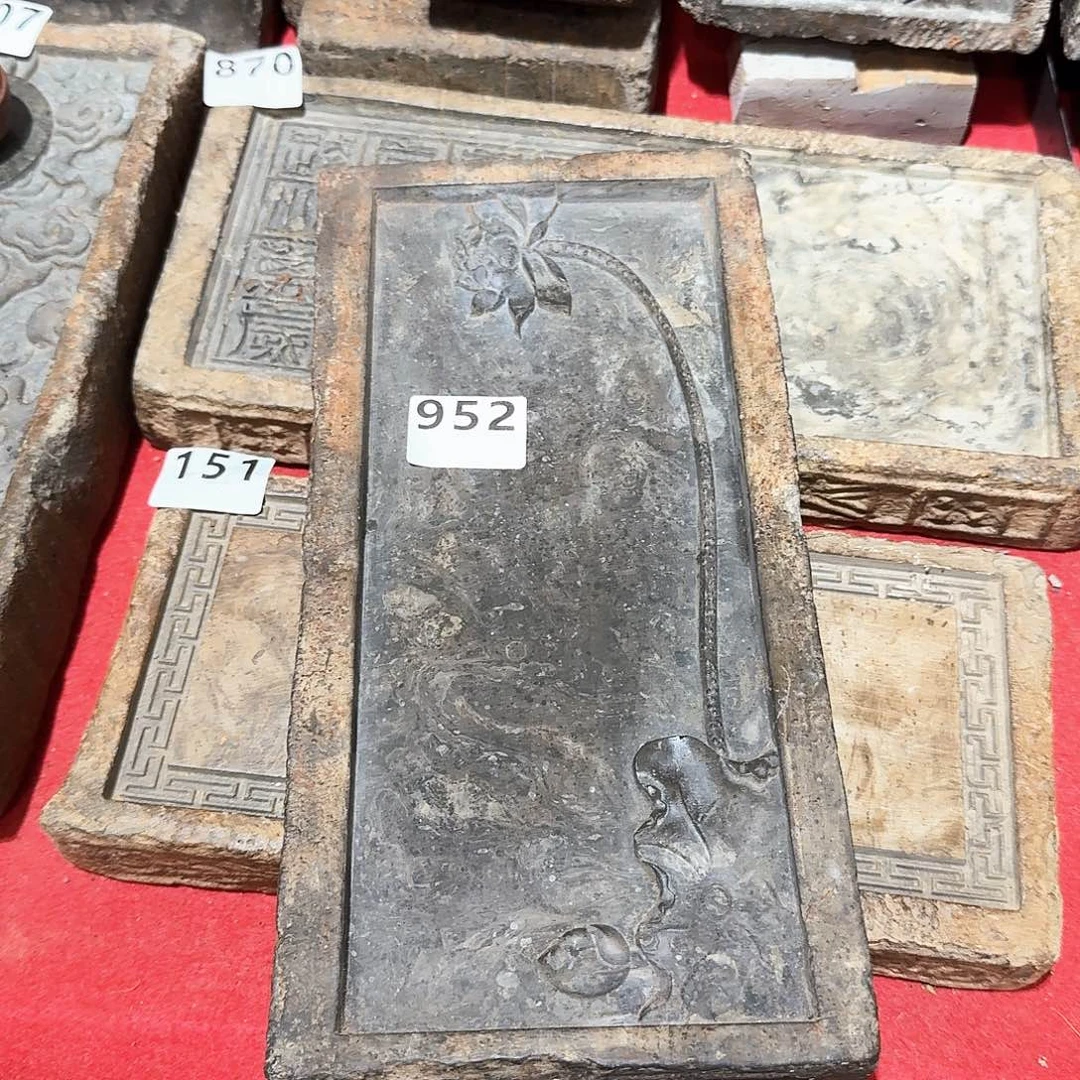 馨***成老砖茶台，砚台，画像砖