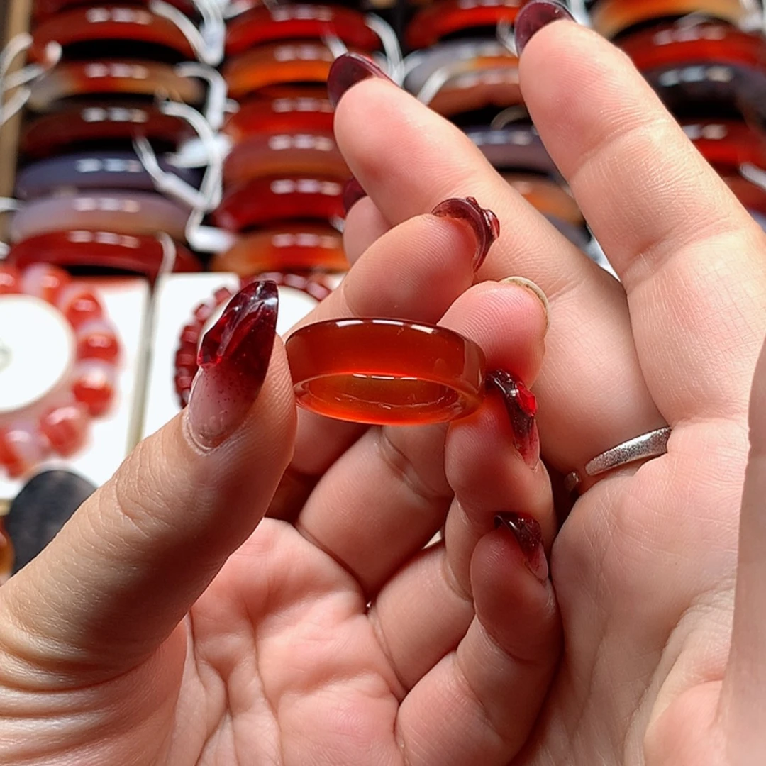 【闪购商品】玛瑙/玉髓戒指未镶嵌耕***获