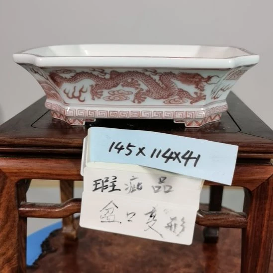 手工坯手绘青花釉下五彩