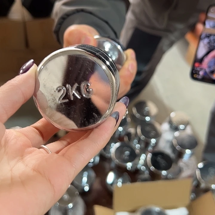 全新电镀纯钢哑铃2公斤一对