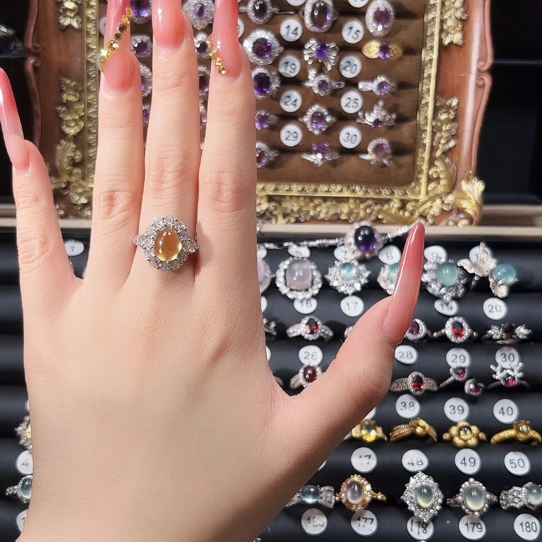 银S925镶嵌戒指紫晶