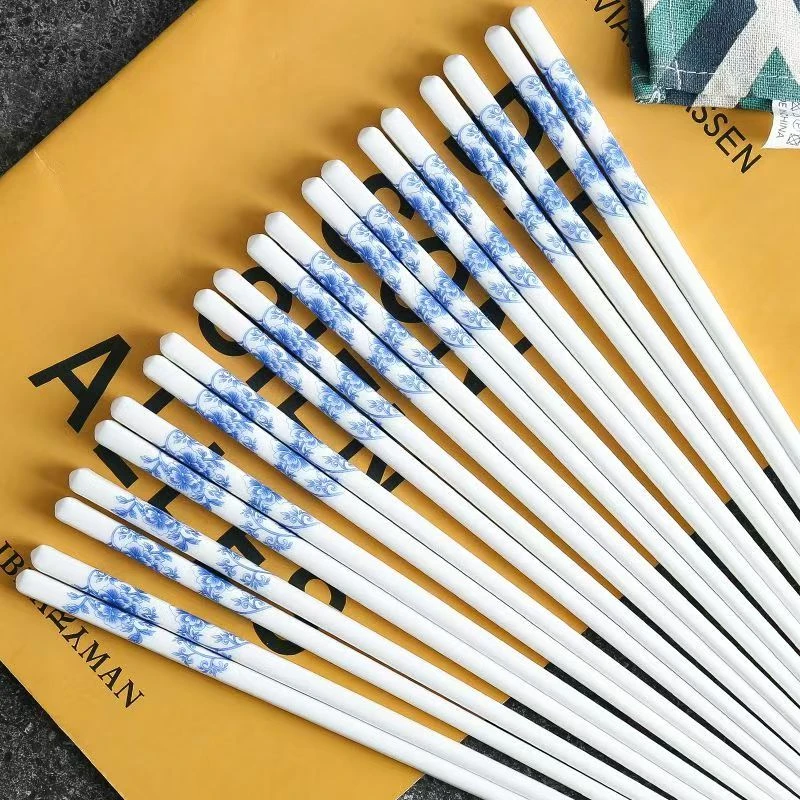 培培宠粉/青花高档高温筷子十双/T00035