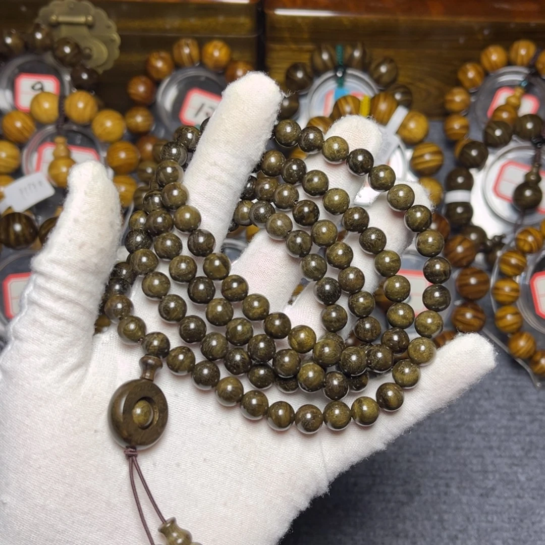 手串/手链楠木（金丝楠）阴沉0.8/108水波135