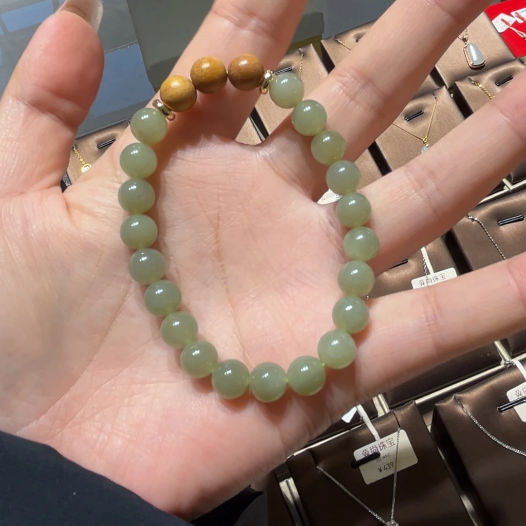 和田玉（糖玉）未镶嵌手链天然和田玉手串