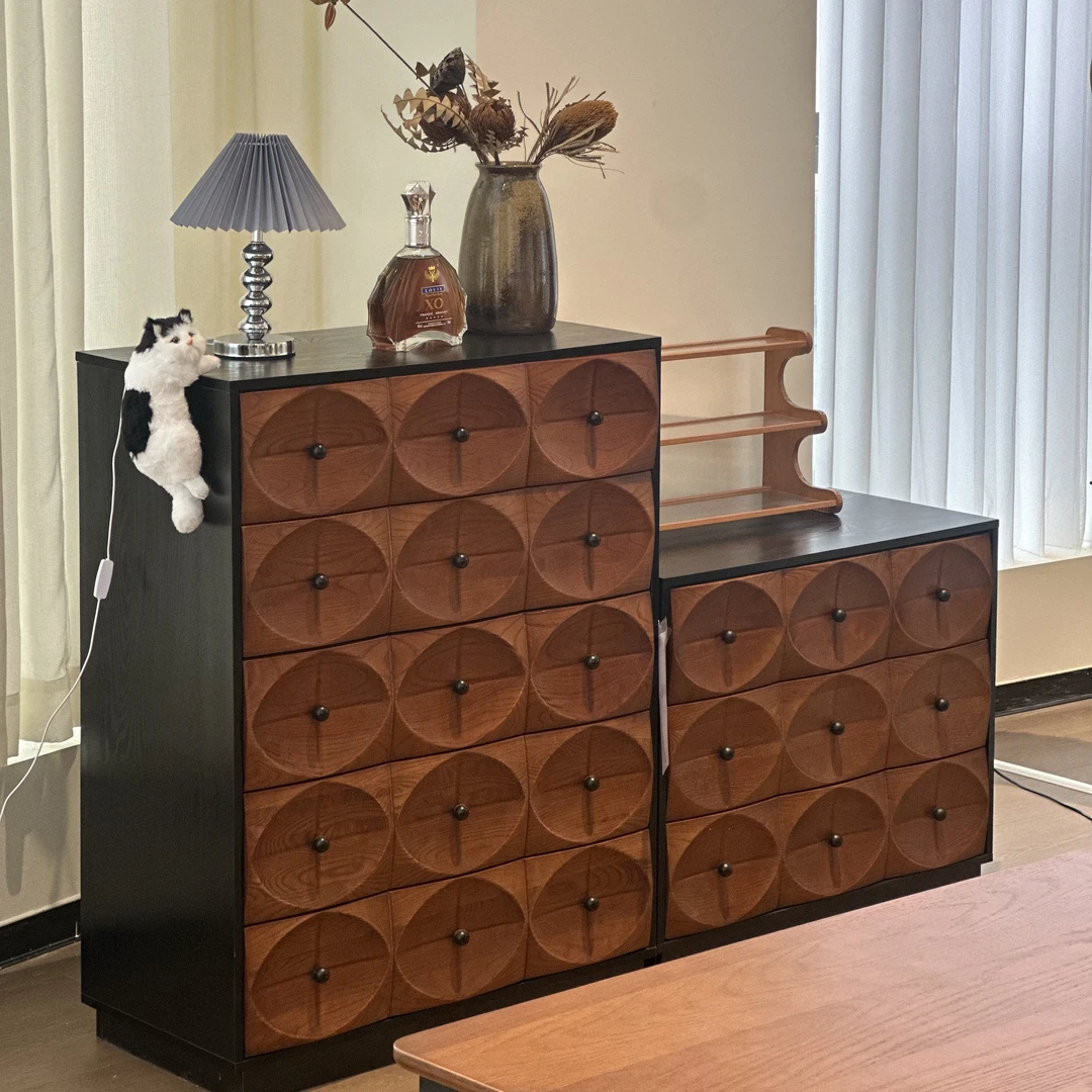 【欧包柜】中古风多功能斗柜卧室阳台客厅可用实木柜创意玄关抽屉式