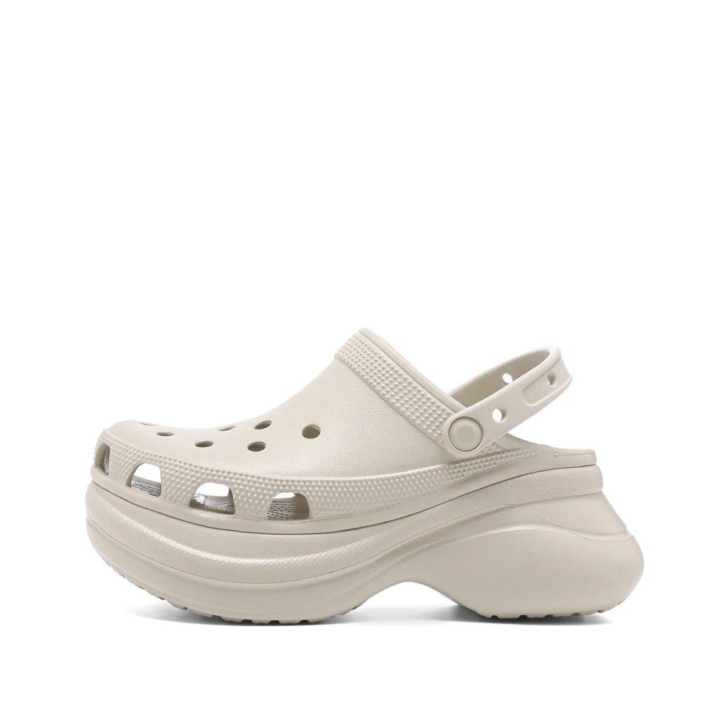 鲸鱼款洞洞鞋（跟高6cm）夏季厚底沙滩户外女鞋休闲时尚洞洞鞋