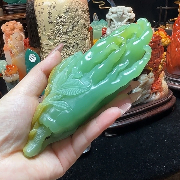 印石昌化石梅子青