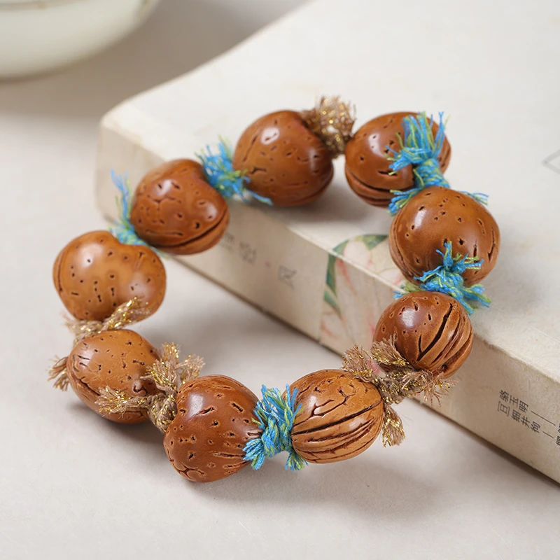 桃核爱心手串 多样性发一JRT-004 编织手工女士文玩