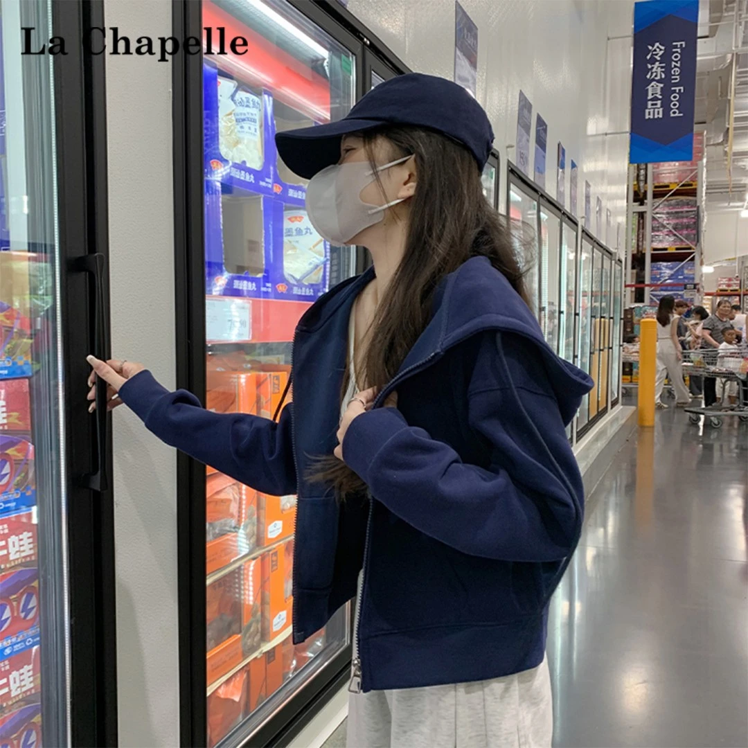 2025秋开衫连帽秋冬卫衣长袖上衣外套ins拉链短款韩版宽松休闲