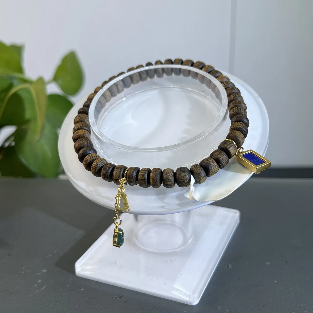 ZYCX-5514 海南棋楠单圈手串5.9g 约：6*3mm*44颗