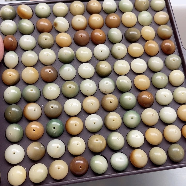 白玉菩提吊坠才**姆瑕疵14算盘400颗
