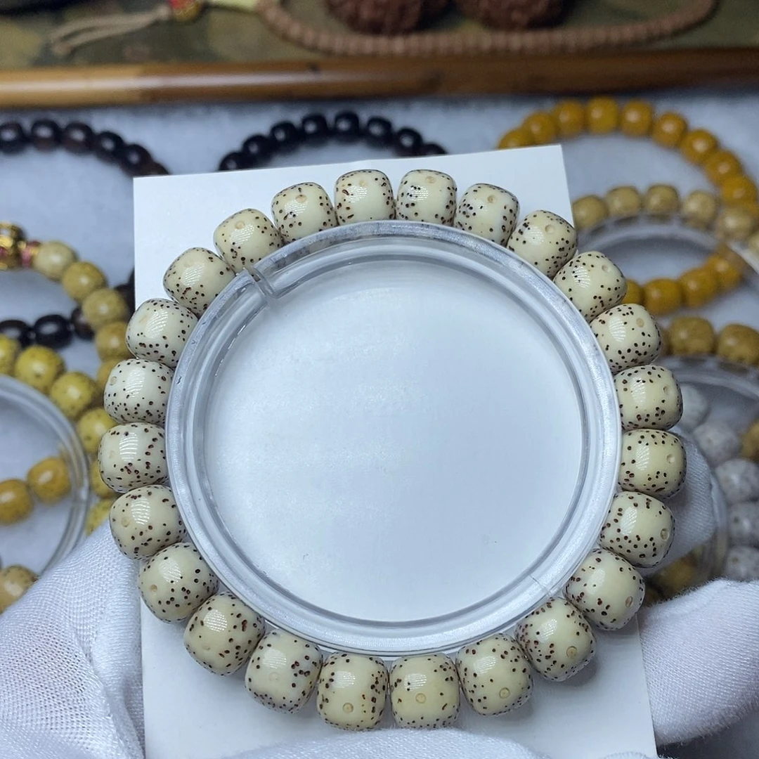 手串星月菩提9.5瓷白大留白特价