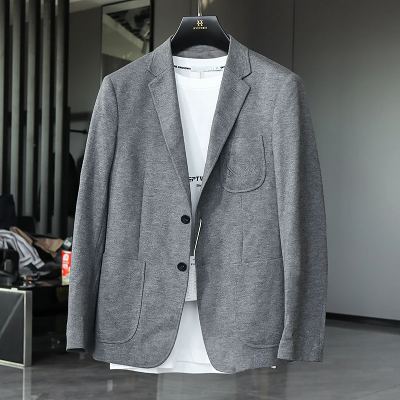 男装尾货 秋冬舒适柔软灰色休闲西服外套3318