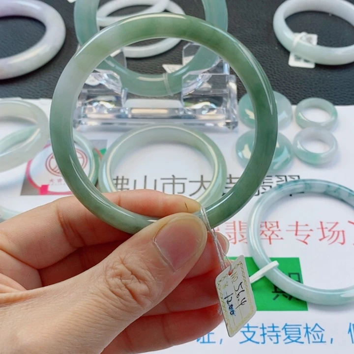 未镶嵌手镯翡翠美人条手镯55-56圈口