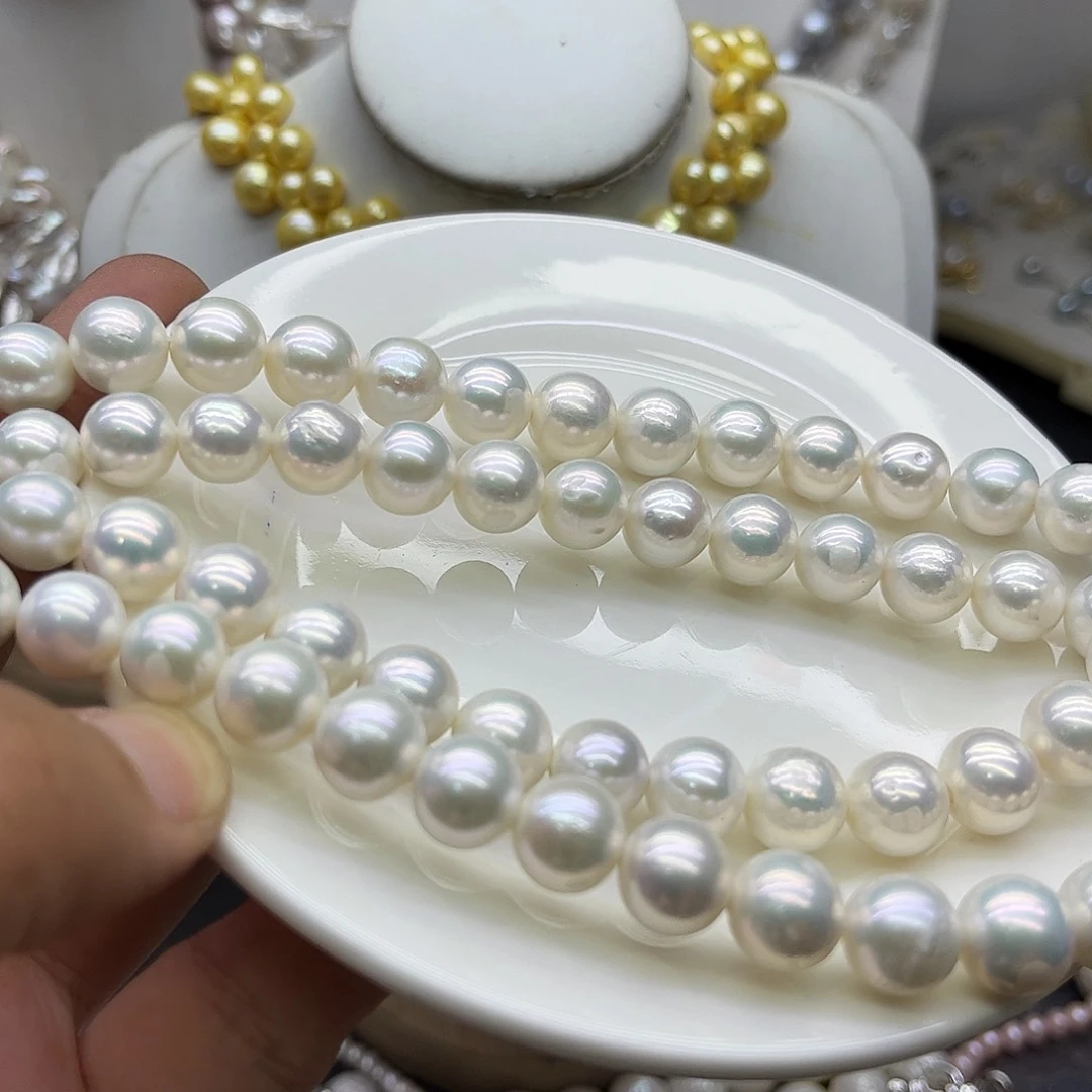 银S925镶嵌淡水珍珠项链