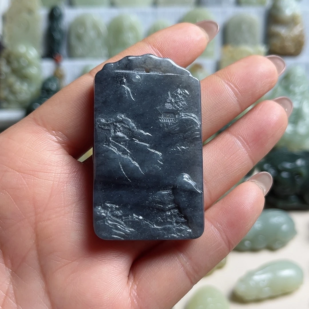 和田玉未镶嵌挂件