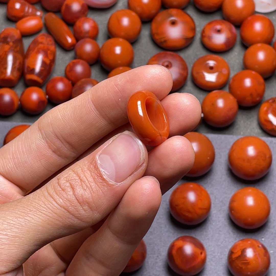 南红玛瑙天然原矿南红跑环内径11未镶嵌听*