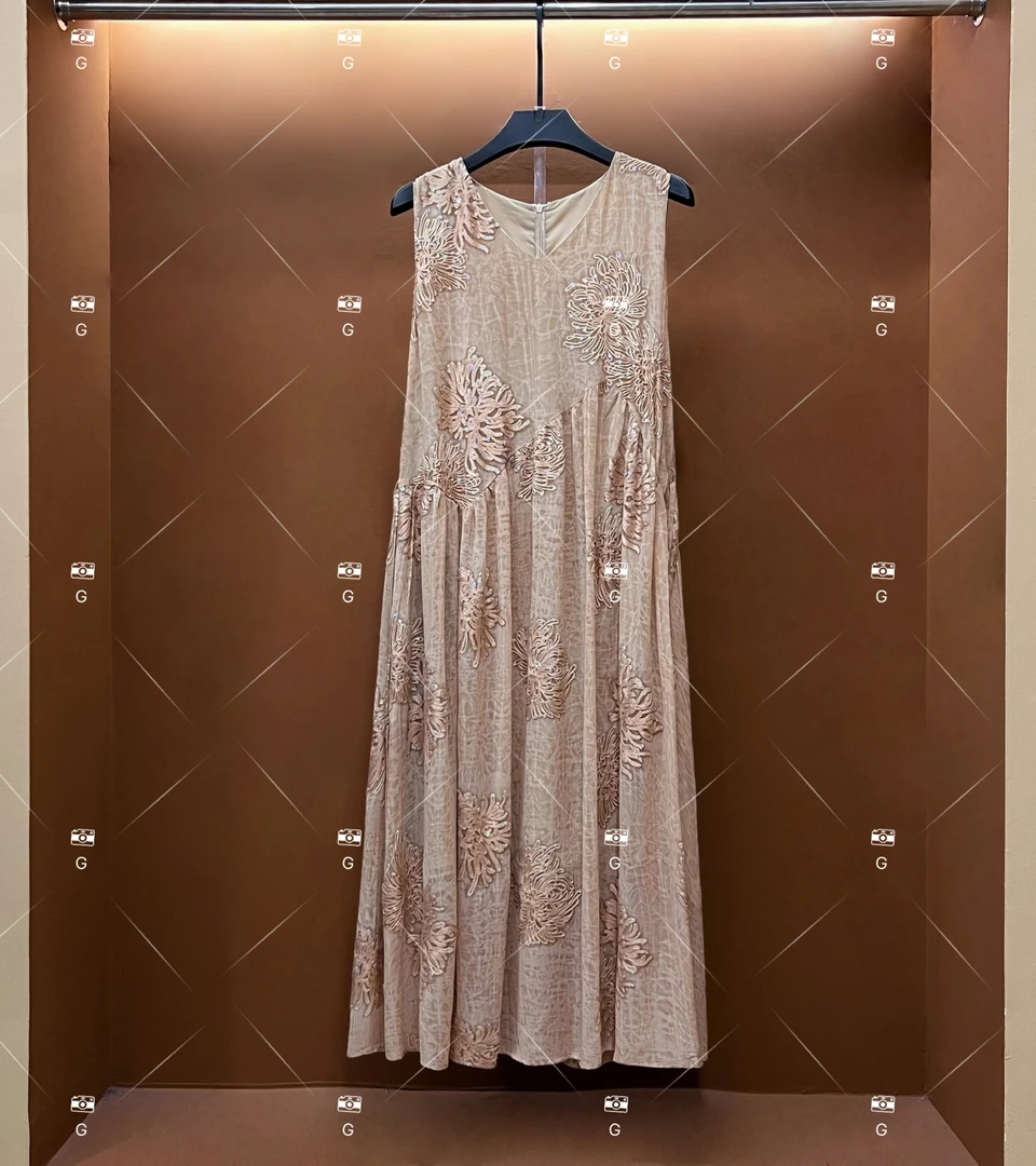 【李娜】春夏丨设计师轻奢法式印花女士连衣裙 H-501