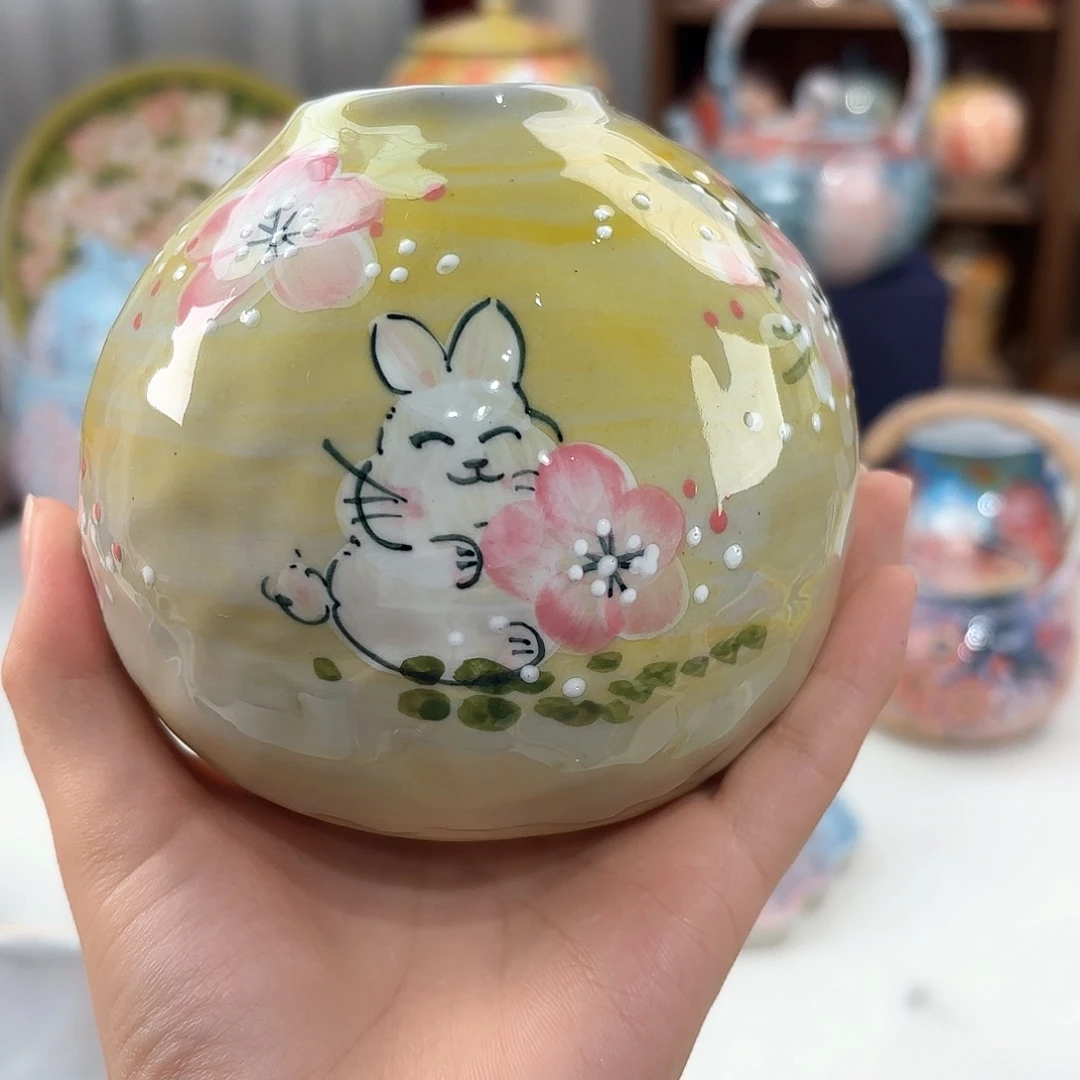 景德镇手绘高温釉下彩陶瓷茶具
