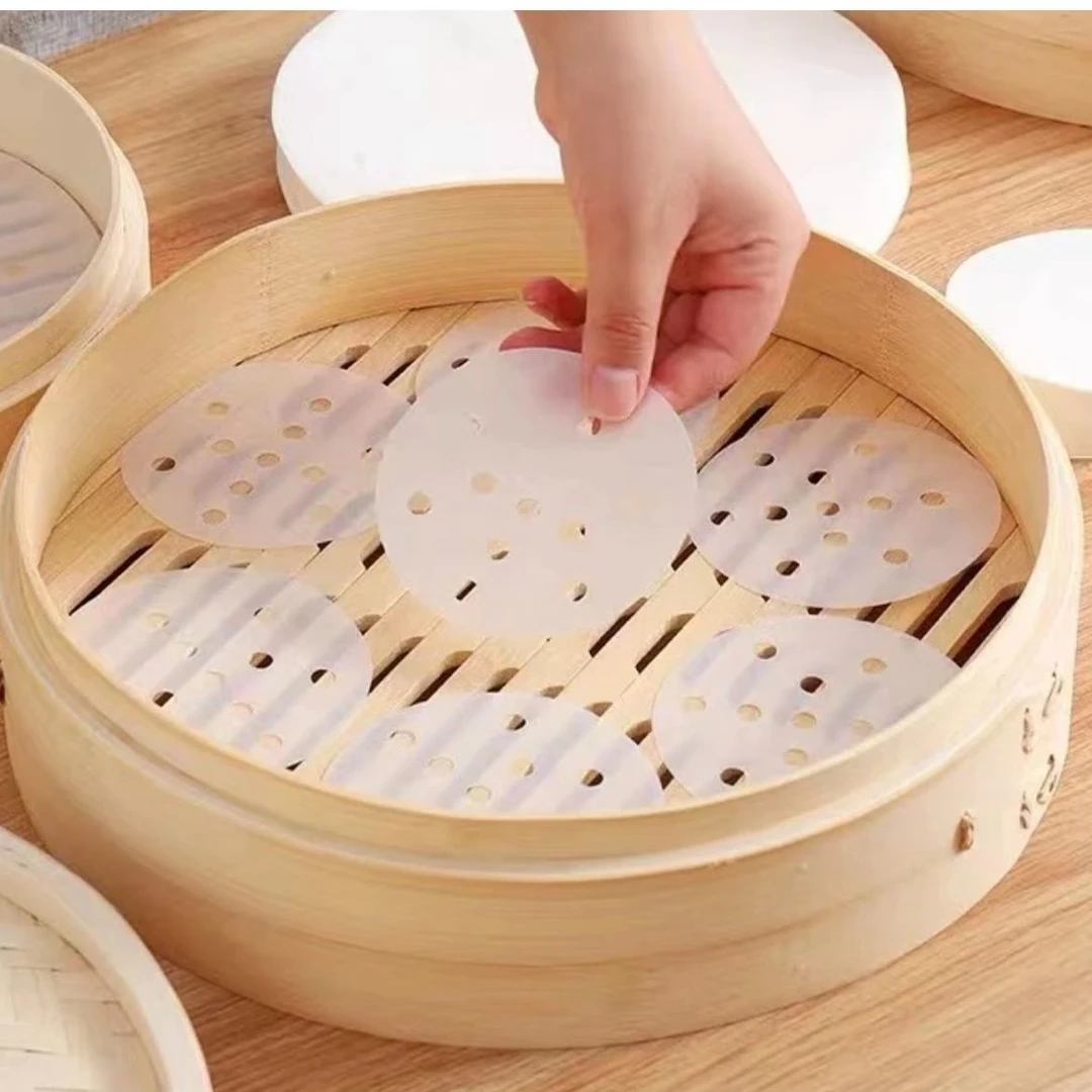 【400张不沾！】一次性实用大号蒸笼纸垫家用干净不粘馒头蒸纸垫