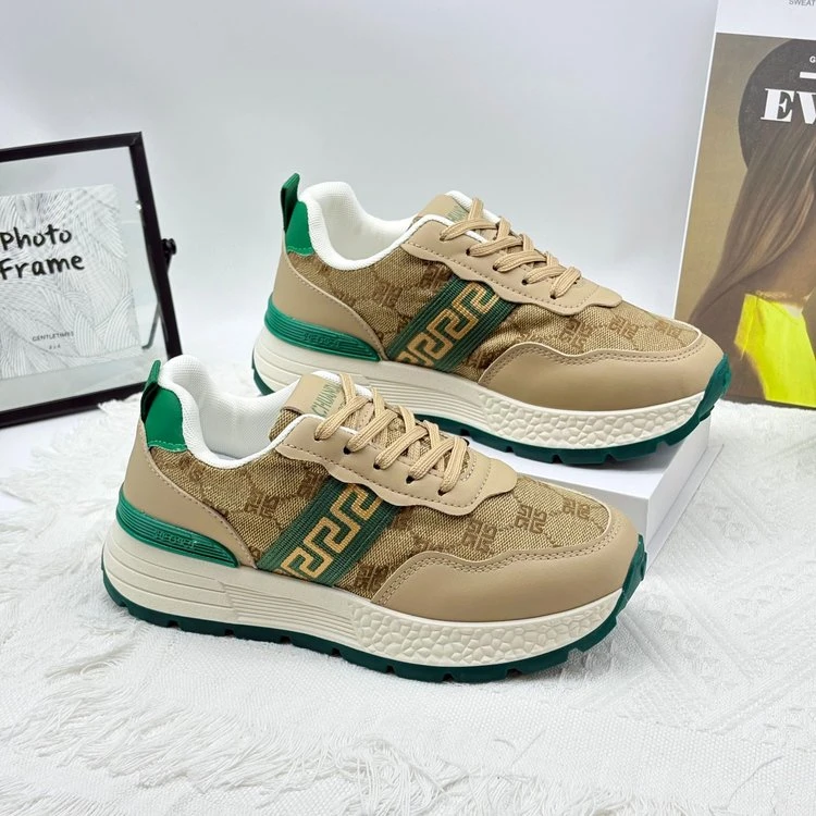 2025夏季新款门店款!厚底时尚轻奢百搭休闲运动华夫阿甘鞋