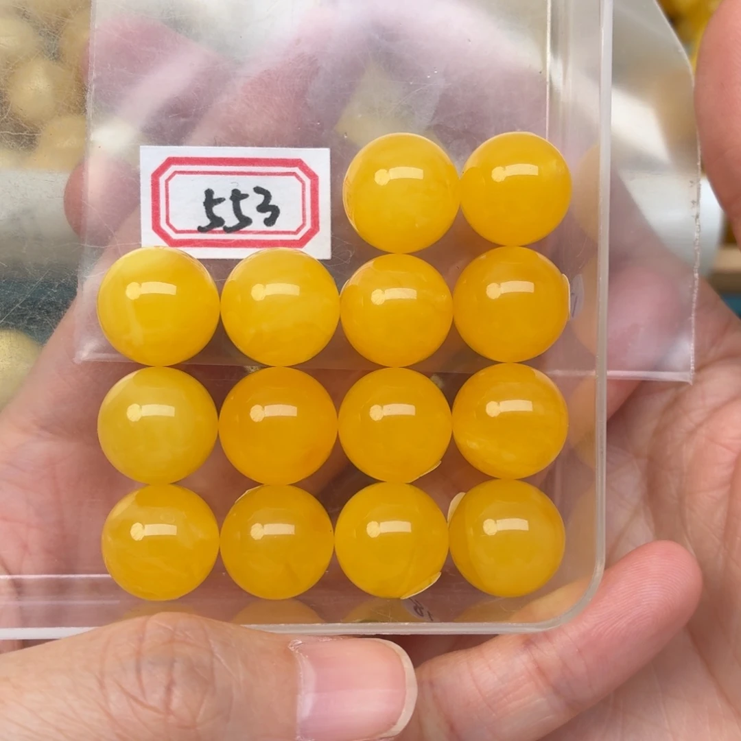 a***e蜜蜡未镶嵌裸石14+焦皮手串