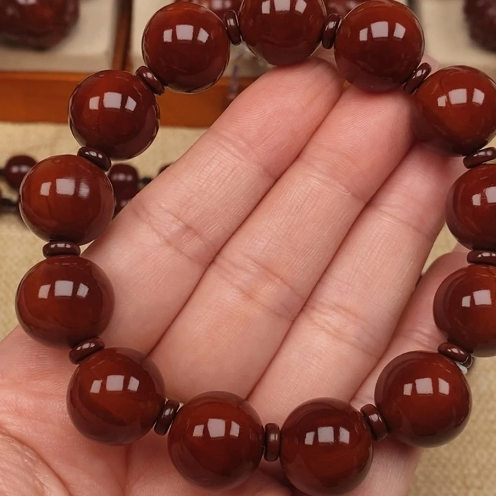 橄榄核吊坠龙**下正圆光珠