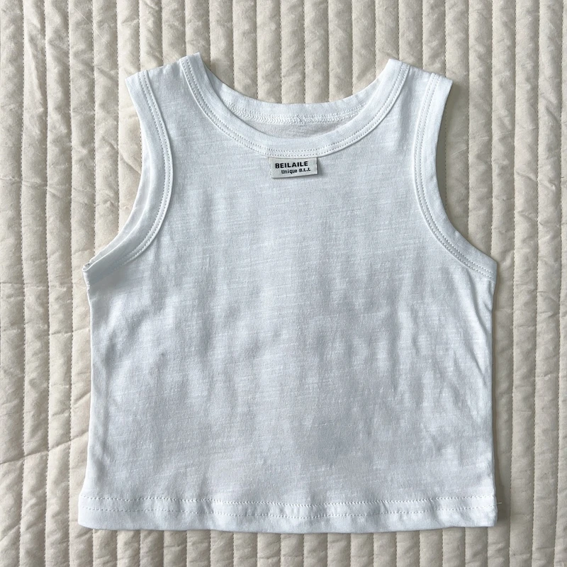 【棉棉贴标背心 小乐妈咪】婴儿装男女童短袖T恤背心夏装上衣D25