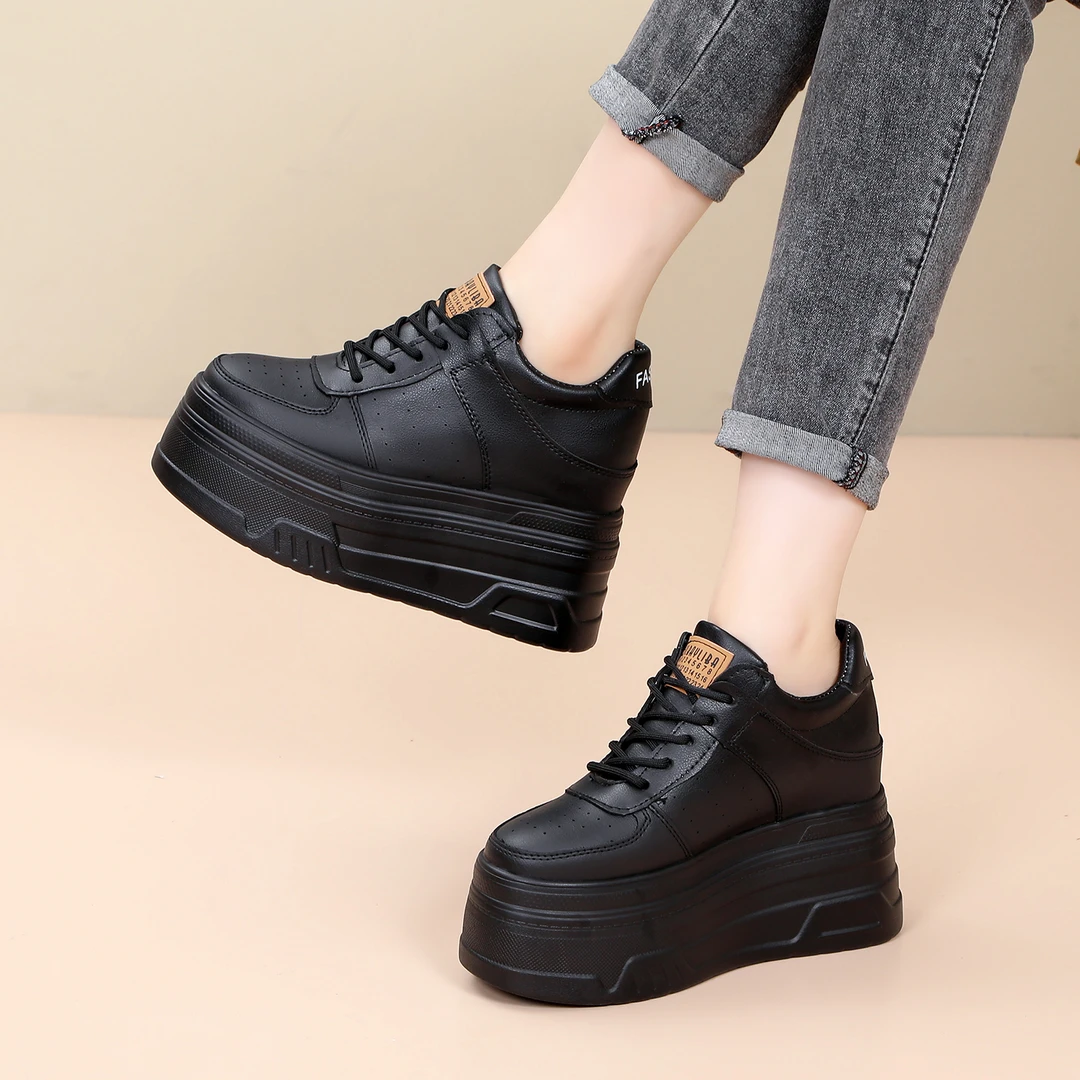 超高跟10、12厘米时尚休闲女鞋厚底高跟鞋增高显瘦春秋百搭运动鞋