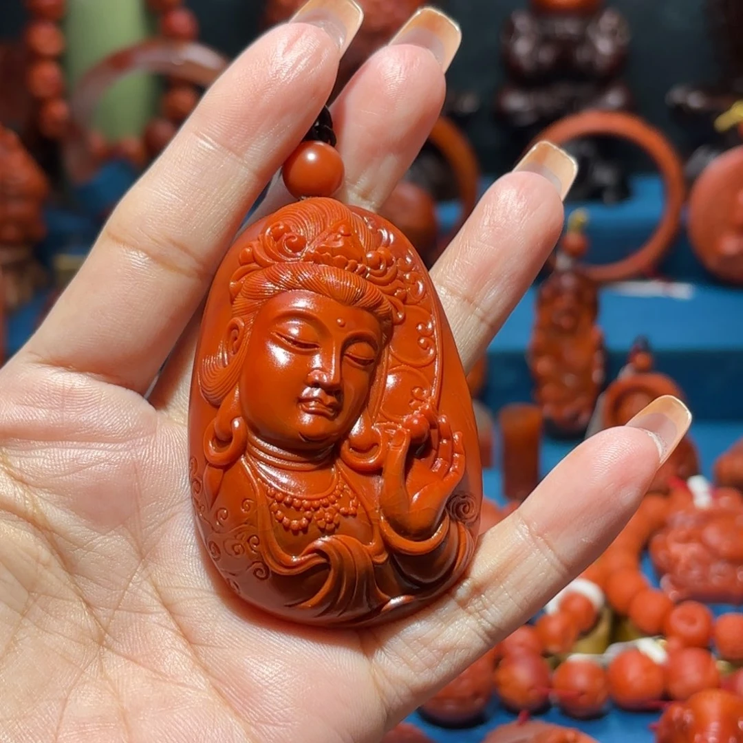 未镶嵌雕刻南红玛瑙勇**前