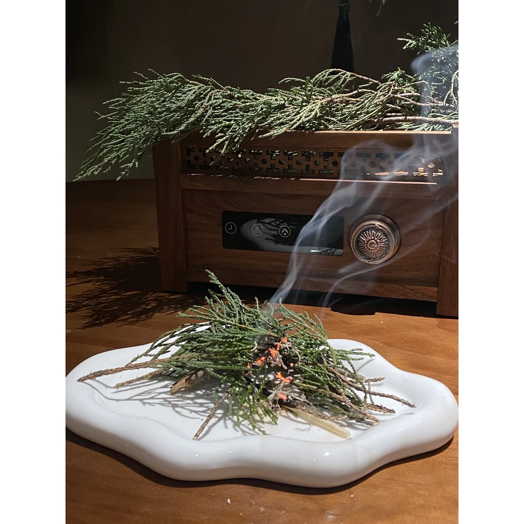 高原藏香柏香薰煨桑净化自然藏香藏香木煨桑新鲜藏柏香木熏香心灵