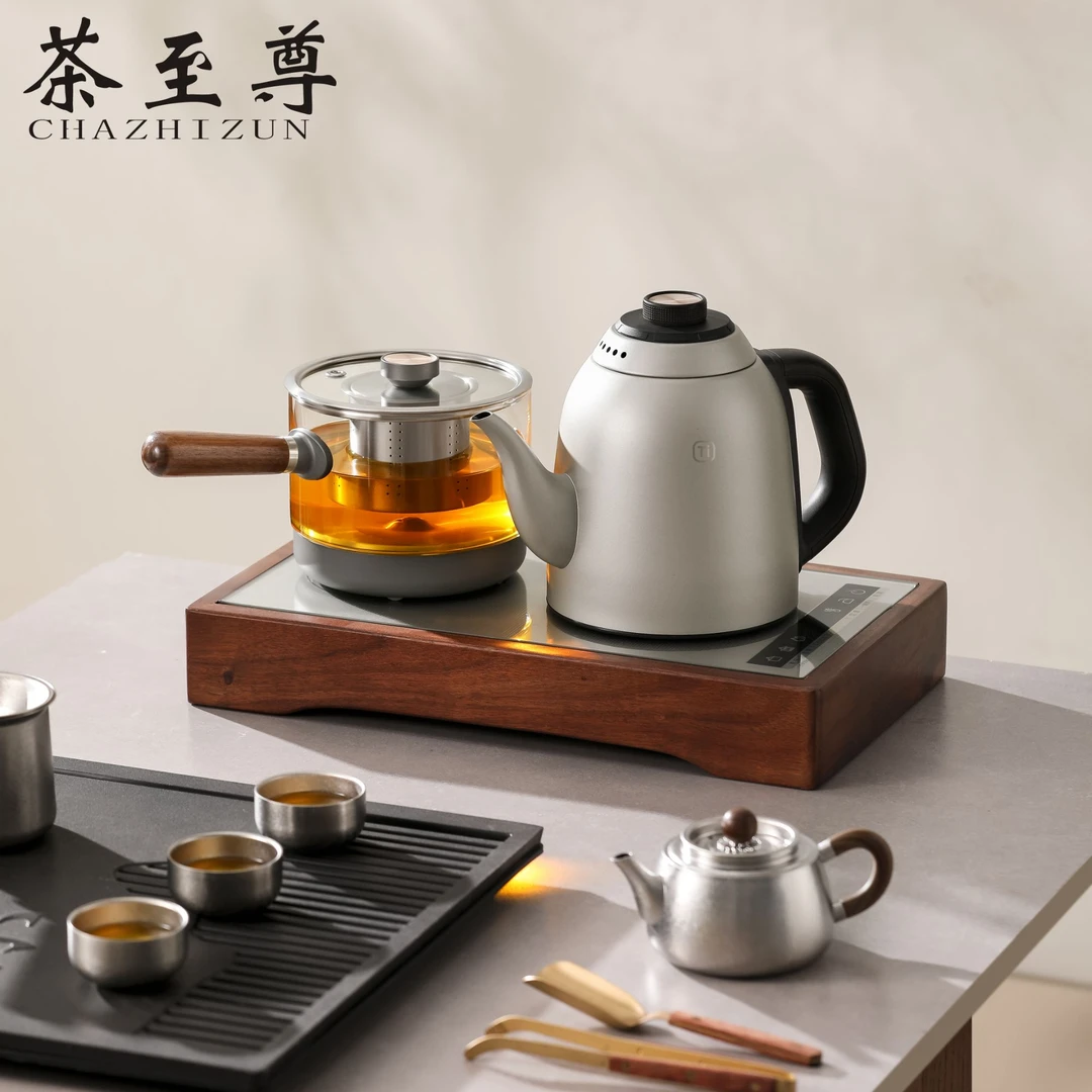 纯钛全自动上水烧水壶茶台嵌入式炉煮茶器一体泡茶烧水壶自动上水