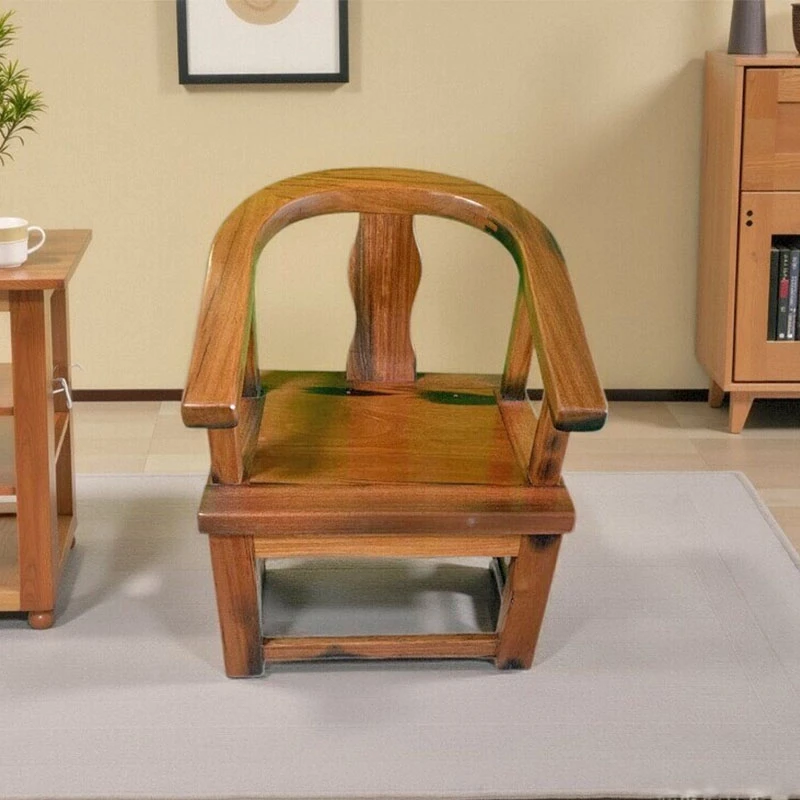 老船木圈椅新中式实木椅子休闲官帽椅茶椅太师椅单人家用禅意围椅