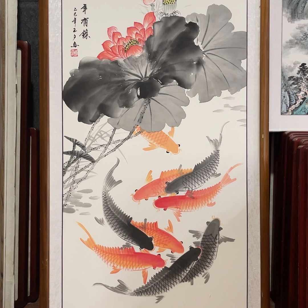 国画带框尺寸63*123厘米