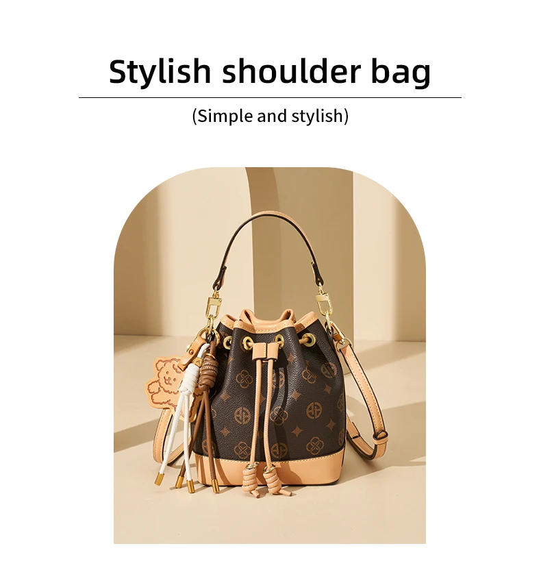 意大利【设计师】水桶包百搭气质大容量流光风单肩通勤手提斜挎包